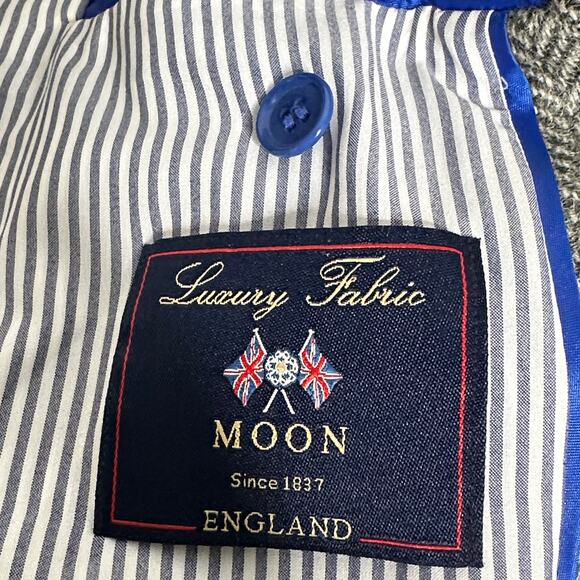 J. CREW Sommerset Blazer Graphite English Wool Herringbone Gray Sz 8 $368 {I51} - Picture 6 of 8